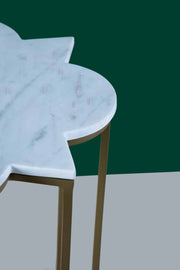 SIDE TABLE Quatrefoil Side Table (Gold)