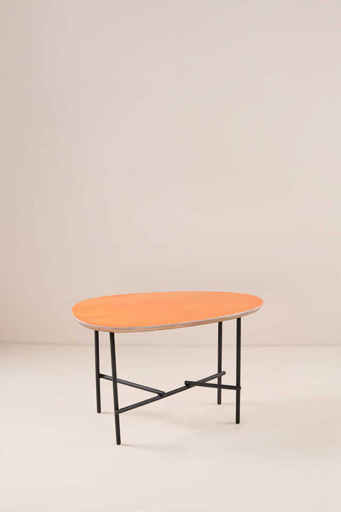 SIDE TABLE Sunburst Ovoid Side Table (Multi-Colored)