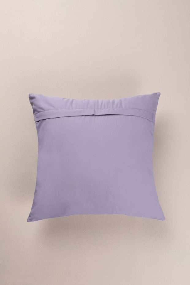 PRINTED CUSHIONS Geo Aari (46 Cm X 46 Cm) Cushion Cover (Lavender)