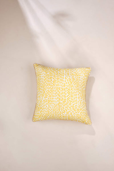 PRINTED CUSHIONS Waymore (41 Cm X 41 Cm) Cushion Cover (Yellow)