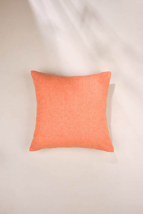 PRINTED CUSHIONS Solid (41 Cm X 41 Cm) Cushion Cover (Salmon)