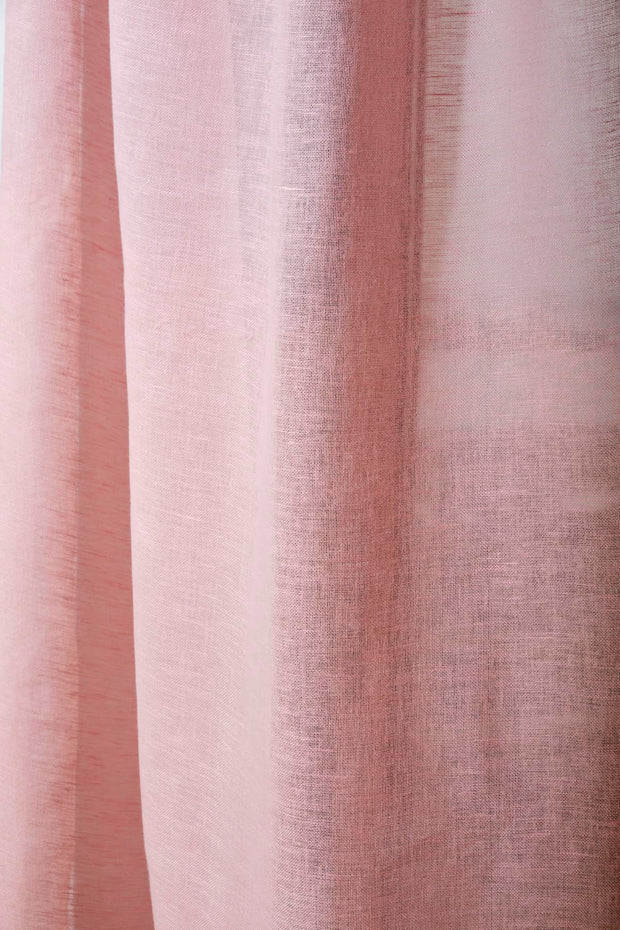 COTTON FABRIC AND CURTAINS SWATCH Soft Malabar (Pink) Sheer Cotton Yardage Fabric Swatch