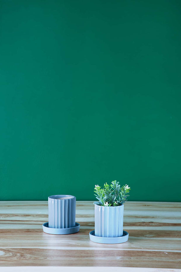PLANT POTS Fluted Herb Planters (Set Of 2)