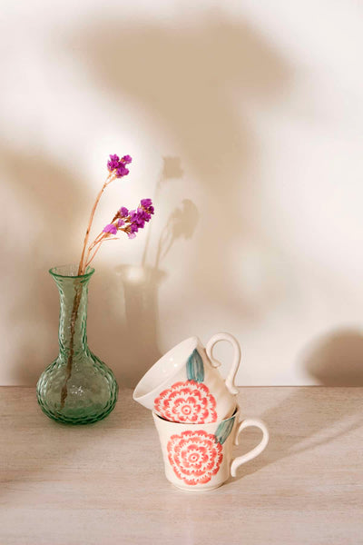 MUG Chrysanthemum Tiny Ribbed Mug (Set Of 2)