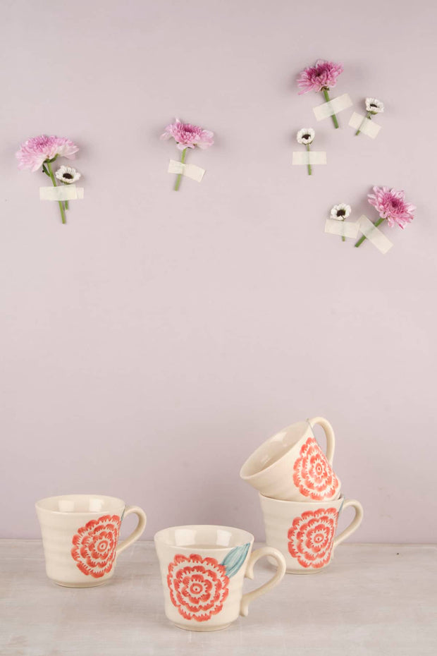 MUG Chrysanthemum Tiny Ribbed Mug (Set Of 2)