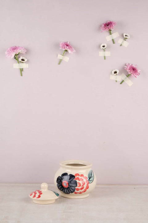 BREAKFAST Chrysanthemum Sugar Pot (Pink)
