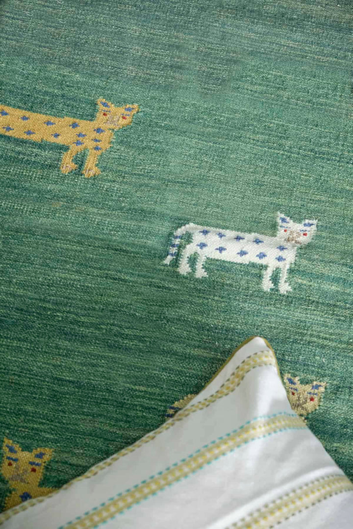 WOVEN RUG Panther Woven Rug (Dark Green)