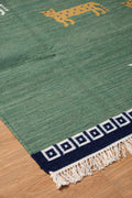 WOVEN RUG Panther Woven Rug (Dark Green)