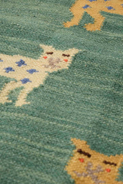 WOVEN RUG Panther Woven Rug (Dark Green)