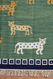 WOVEN RUG Panther Woven Rug (Dark Green)