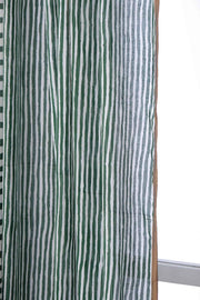 COTTON FABRIC AND CURTAINS SWATCH Half & Half (Green) Sheer Fabric Swatch