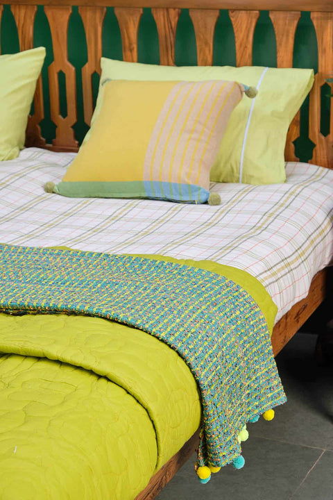 BEDCOVER Palya Woven Cotton Bedcover (Lime)