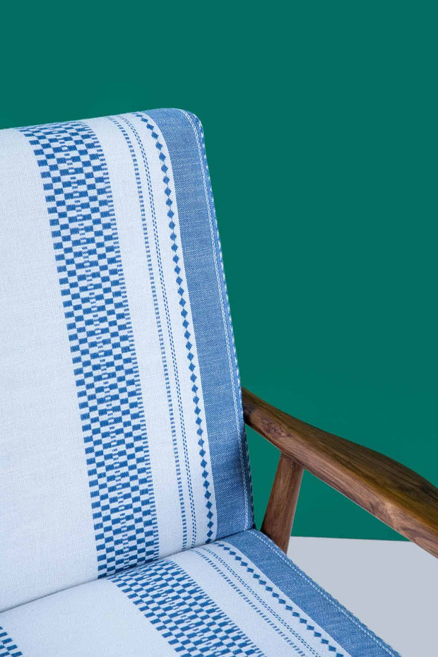 UPHOLSTERY FABRIC Dabi Woven Upholstery Fabric ( Blue White)