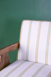 UPHOLSTERY FABRIC Ticking Stripe Woven Upholstery Fabric (White)