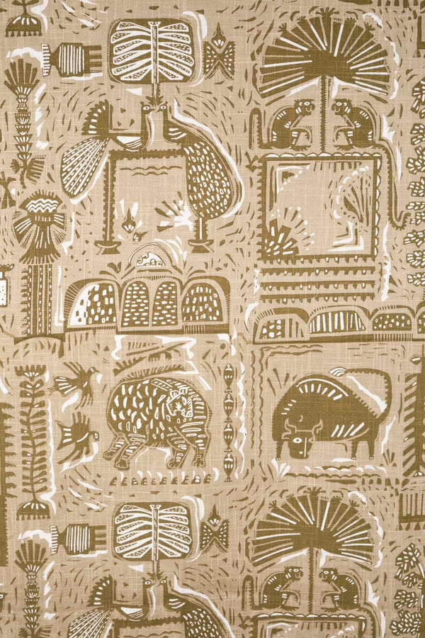Udanti Printed Upholstery Fabric (Taupe)