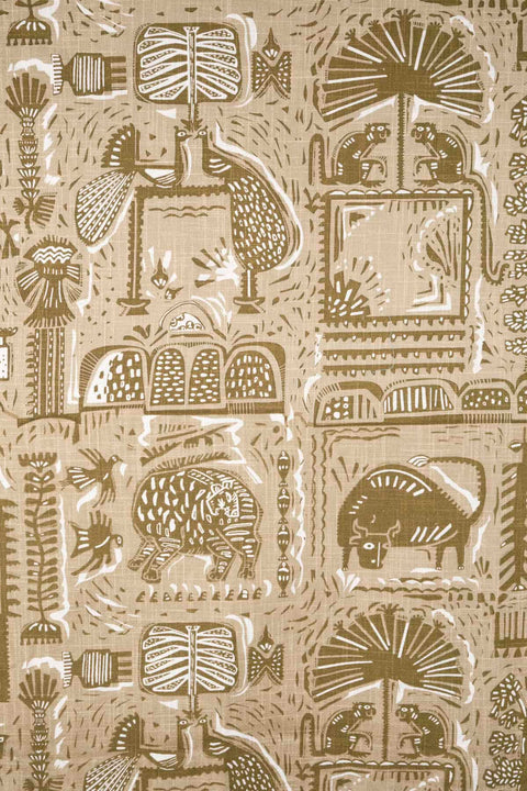UPHOLSTERY FABRIC Udanti Printed Upholstery Fabric (Taupe)