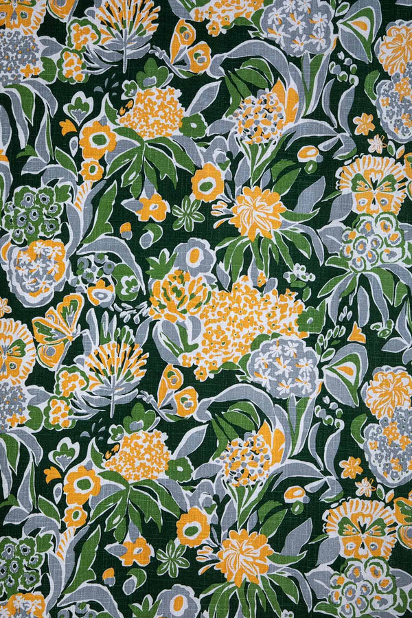 Para Para Printed Upholstery Fabric (Emerald Green)