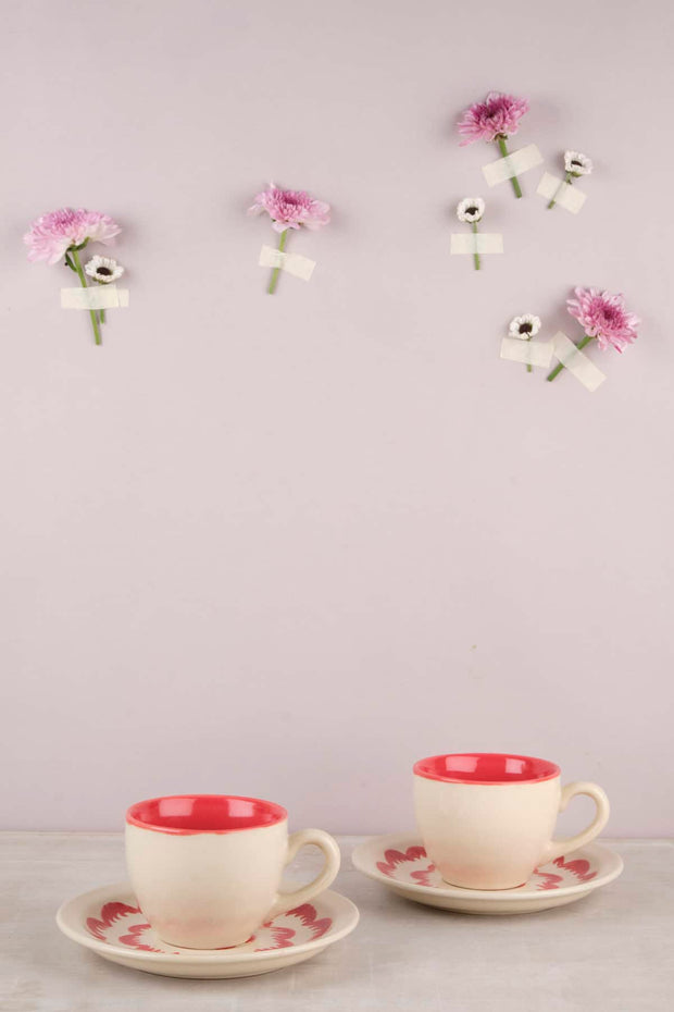 BREAKFAST Chrysanthemum Cup & Saucer (Set Of 4)