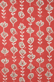 UPHOLSTERY FABRIC Huki Printed Upholstery Fabric (Brick Red)