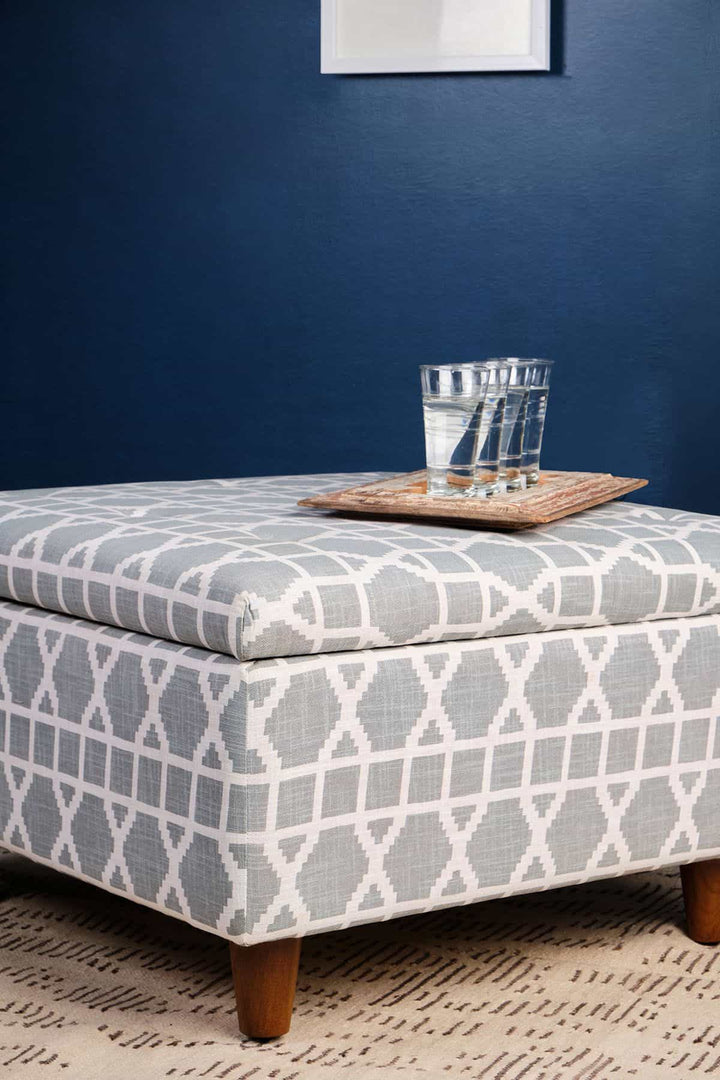 UPHOLSTERY FABRIC Lattice Printed Upholstery Fabric (Grey)