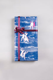 GIFT WRAP Free Falling Blue Wrapping Paper (Set of 6)