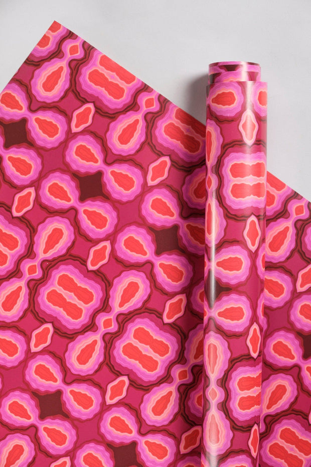 GIFT WRAP Dve Pink Wrapping Paper (Set of 6)