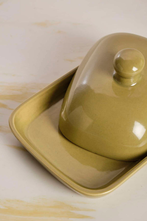 BREAKFAST Color Pop Butter Dish (Olive)