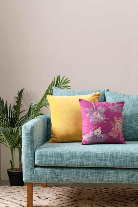PRINTED CUSHIONS Every Way Is Up Embroidered (41 Cm X 41 Cm) Cushion Cover