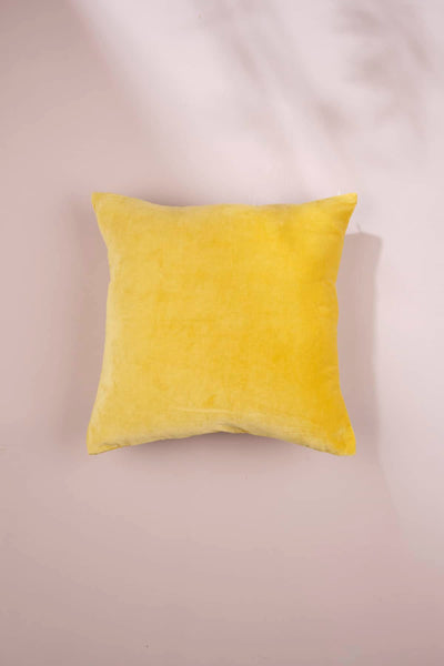 PRINTED CUSHIONS Ochre (46 Cm X 46 Cm) Velvet Cushion Cover