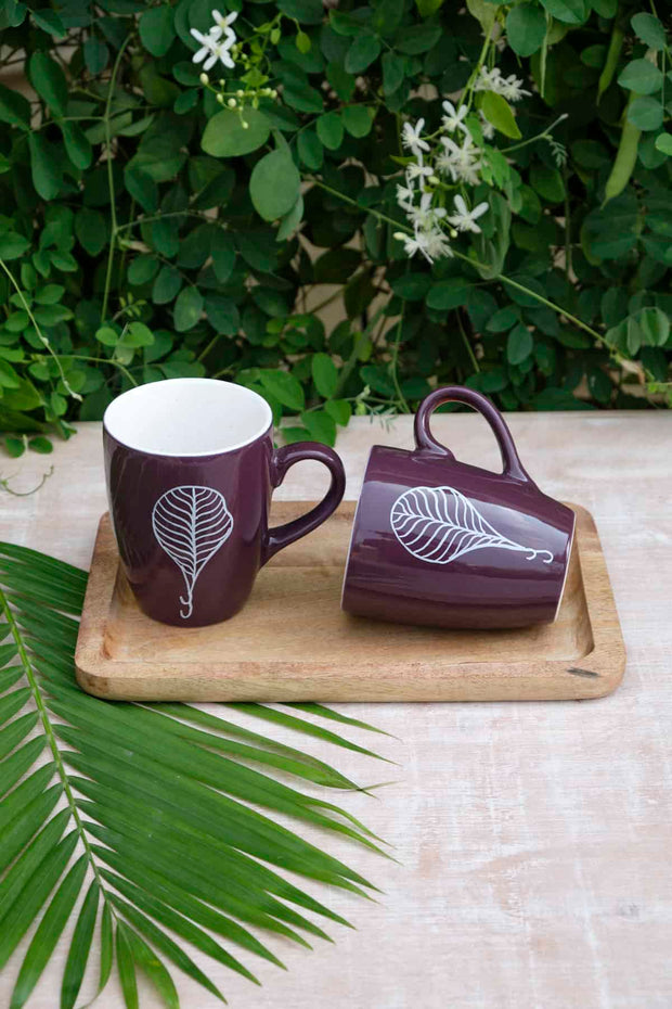 MUG Voilet Coffee Mug (Set Of 2)