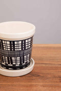 PLANT POTS Ajra Checks Herb Planters (Set Of 2)