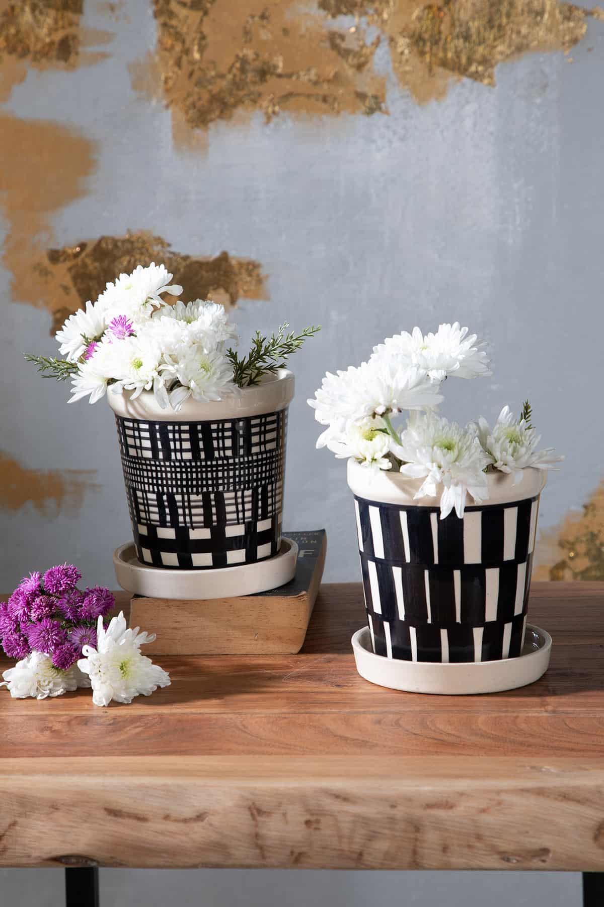 PLANT POTS Brickwork Blocks Herb Planters (Set Of 2)