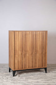 CABINET Swizinger Cabinet With Fluted Glass (Natural)