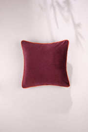 PRINTED CUSHIONS Maroon Velvet (46 Cm X 46 Cm) Cushion Cover
