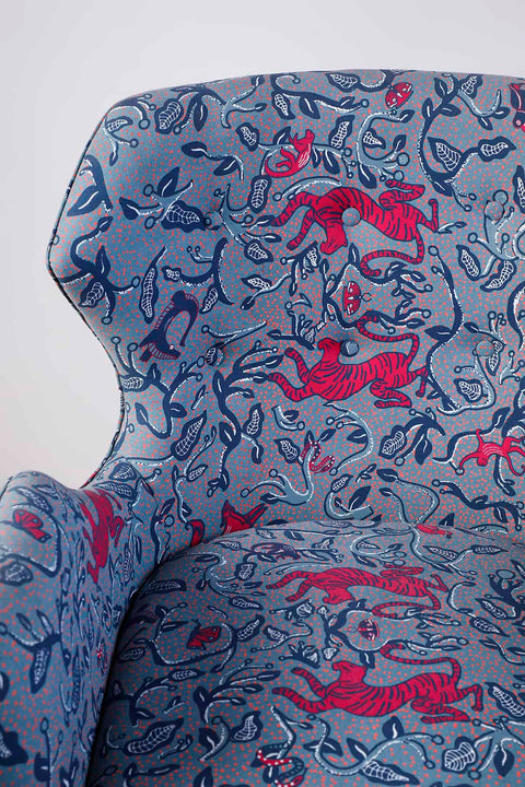 UPHOLSTERY FABRIC Kabini Printed Upholstery Fabric (Smoke)