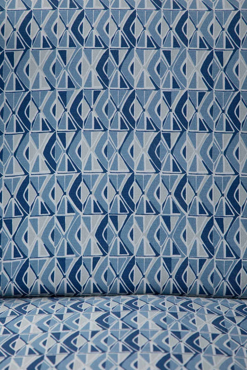UPHOLSTERY FABRIC Sabal Printed Upholstery Fabric (Blue)