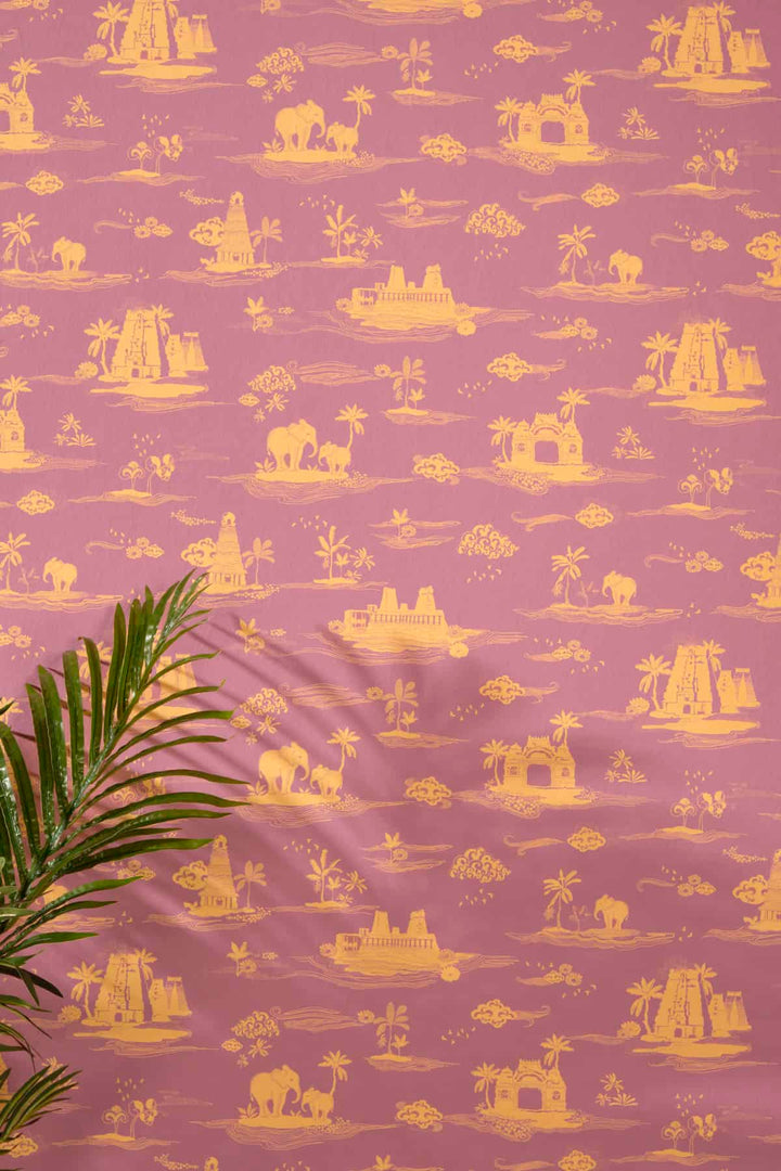 WALLPAPER Coromandel Washed Rose Wallpaper