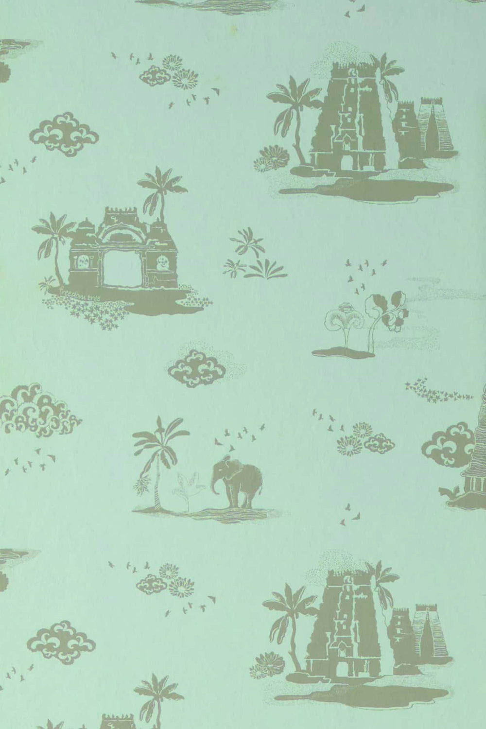Coromandel Washed Green Wallpaper (Narrative)