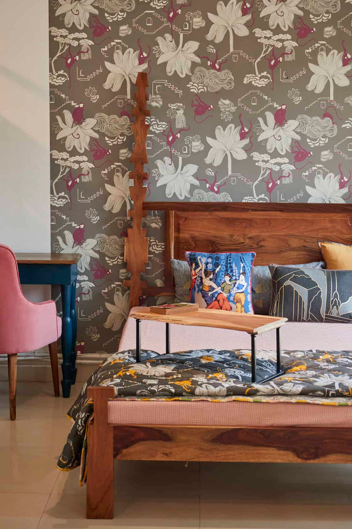 WALLPAPER Monkii Charcoal Wallpaper