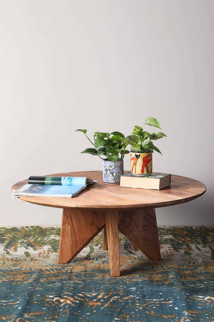 COFFEE TABLE Sandblasted Brekker Coffee Table  (Natural)