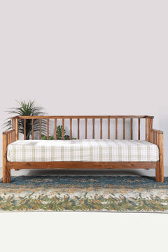 Spindle Teak Wood Pull Out Bed