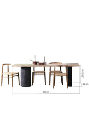 DINING TABLE Yamate Live Edge Dining Table (Acacia Wood)