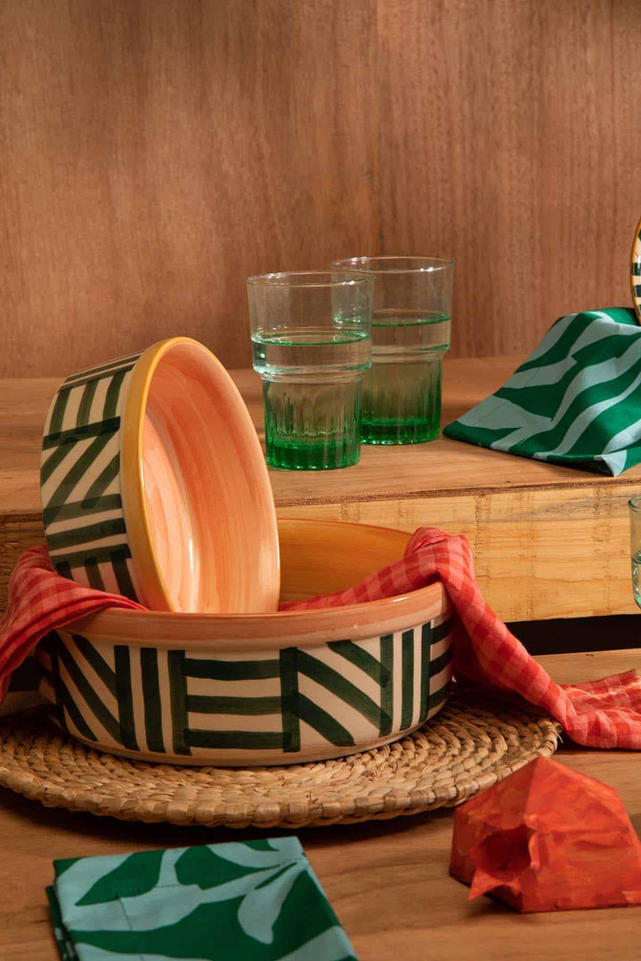 SERVING BOWLS Arakta Large Straight Server  (Multi-Colored)