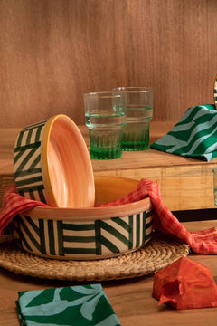 Arakta Ceramic Small Flat Serving Bowl