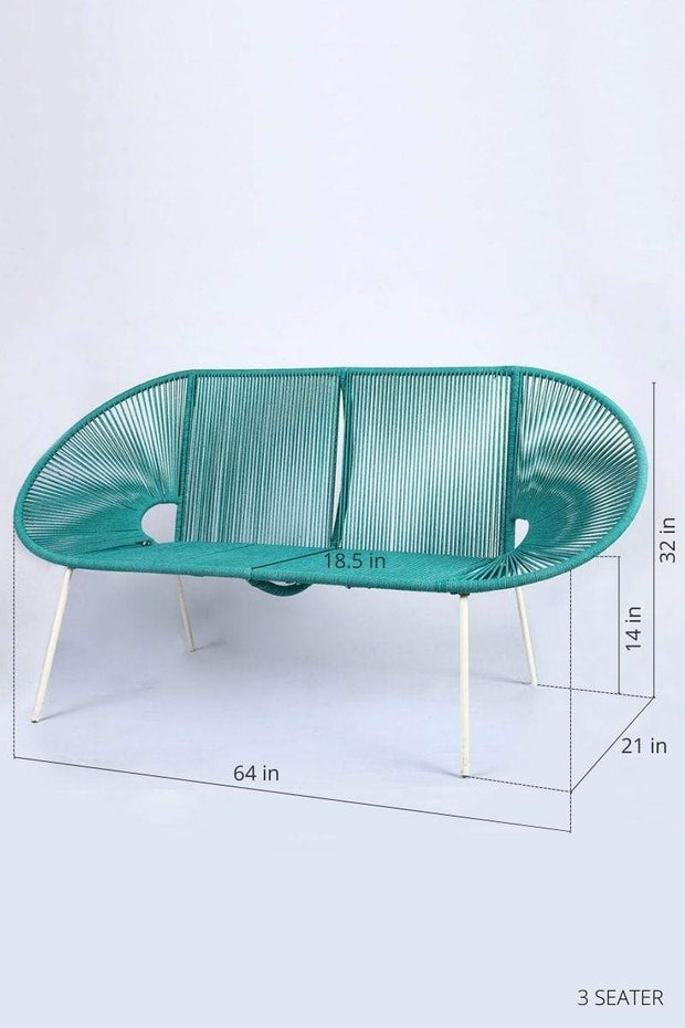 SOFA Baga Twin Seater (Blue-Green)