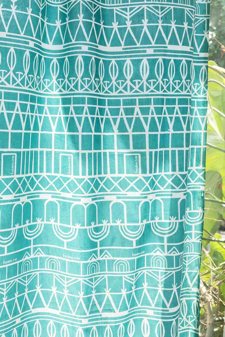 COTTON FABRIC AND CURTAINS Balconies Cotton Fabric And Curtains (Duck Egg)