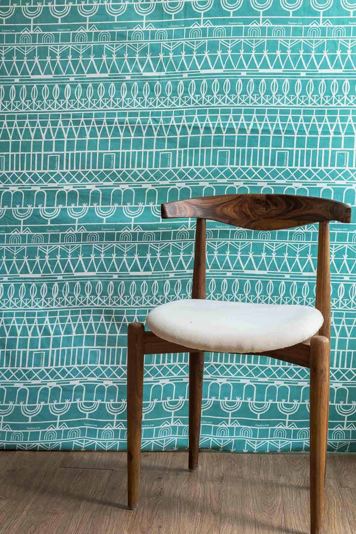 UPHOLSTERY FABRIC Balconies Duck Egg Upholstery Fabric