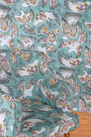 UPHOLSTERY FABRIC SWATCH Birds In The Sky Blue Upholstery Fabric Swatch