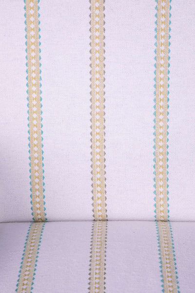 UPHOLSTERY FABRIC SWATCH Ticking Stripe (White) Woven Upholstery Fabric Swatch