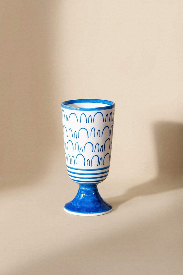 MUG Blue Stripes Latte Glass (Set Of 2)